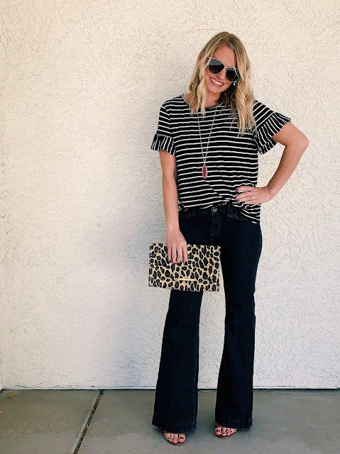 Flare jeans outfit