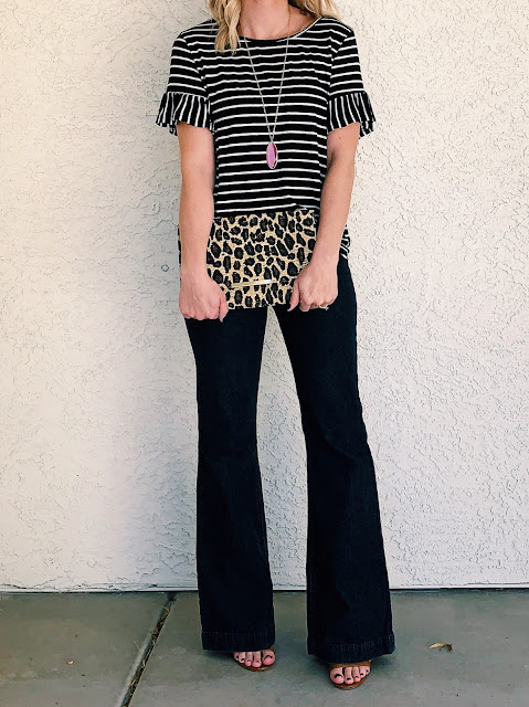 Flare jeans outfit
