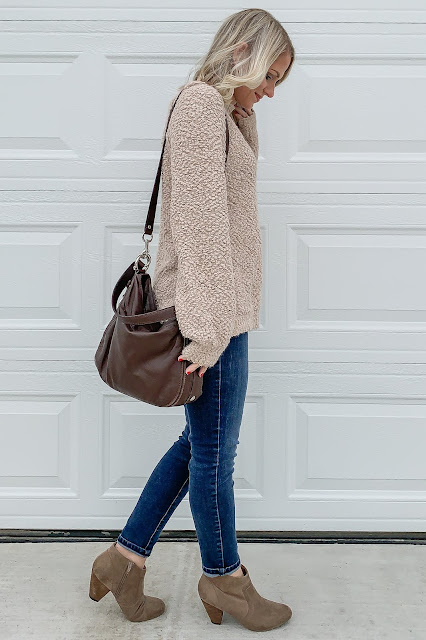 Before the Bump Style- Popcorn Knit Sweater from PinkBlush