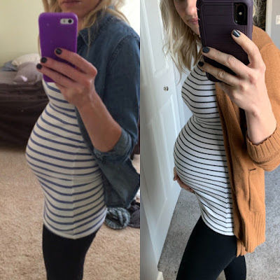 Comparing my baby 23 week baby bump from my first pregnancy and my second.