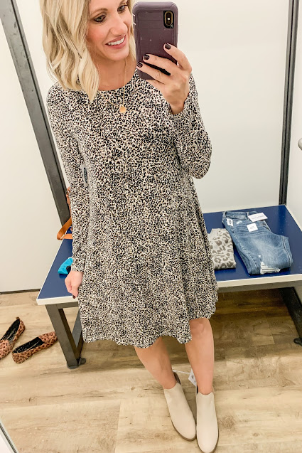 Old Navy leopard print swing dress