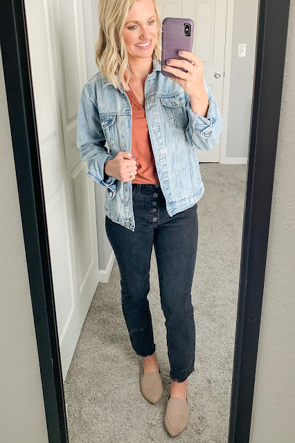 Denim jacket with black jeans #blackjeans