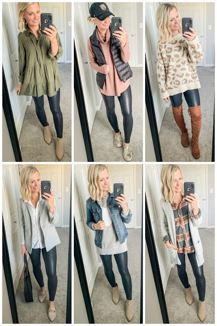 How to Wear Faux Leather Leggings