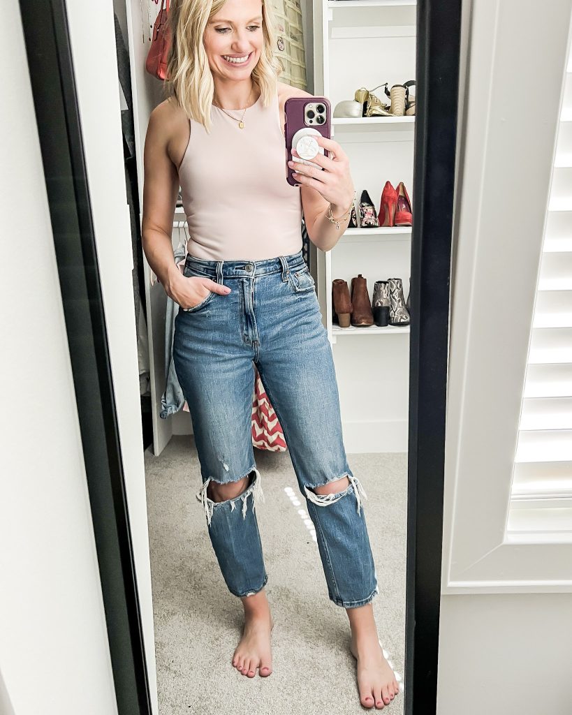 Straight leg jeans