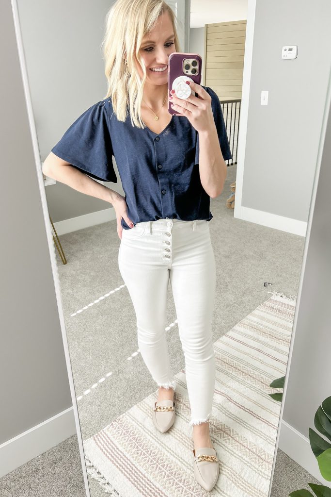 White skinny jeans