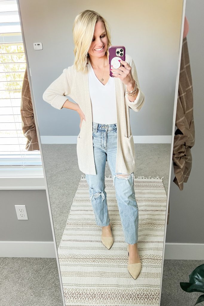 Straight leg jeans