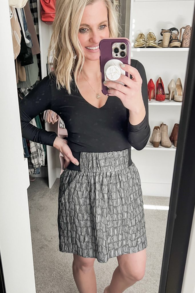 metallic skirt