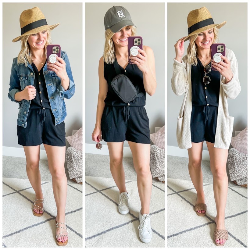 3 ways to wear a romper for summer.