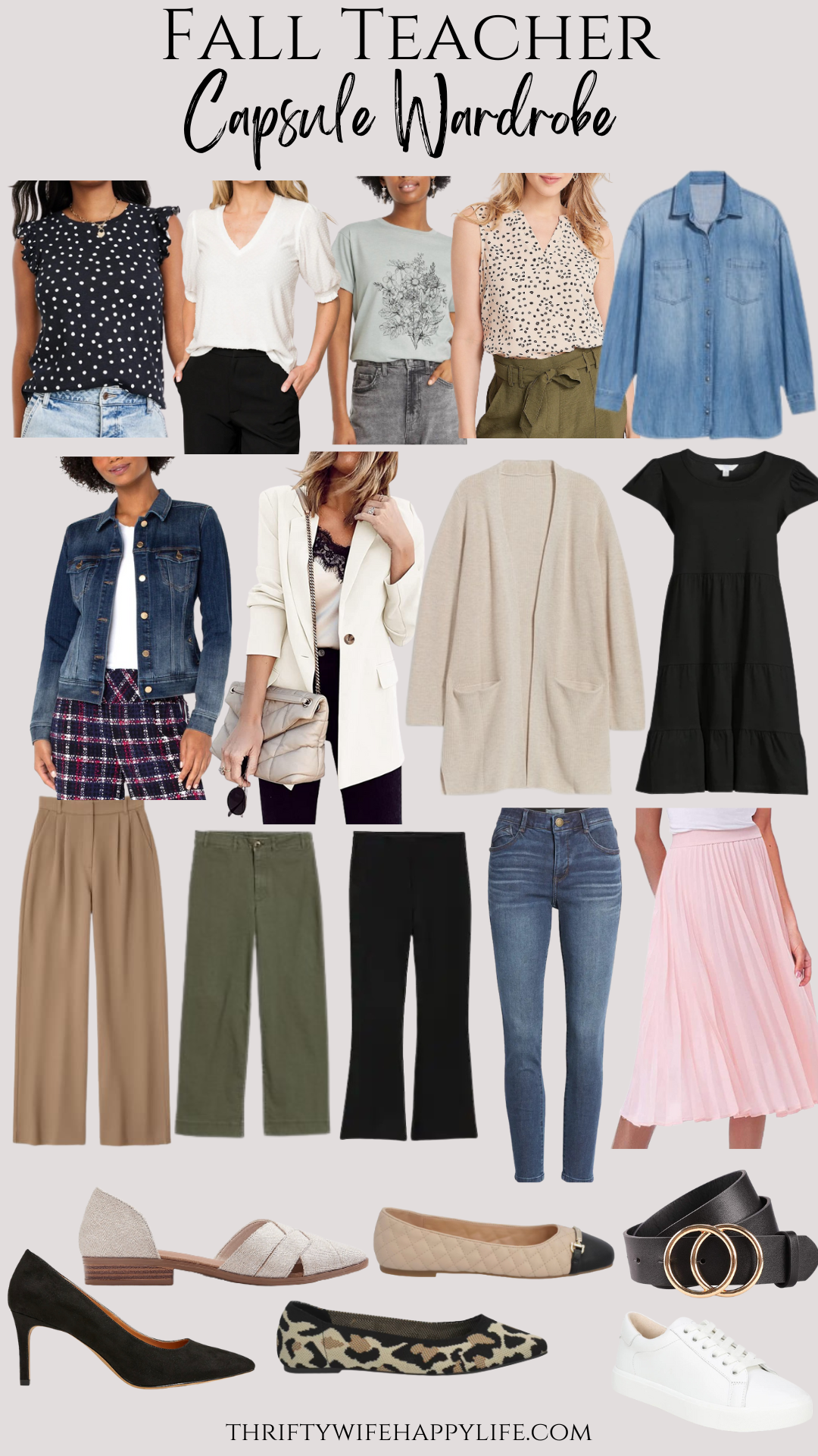 Affordable Teacher Capsule Wardrobe for Fall 2023
