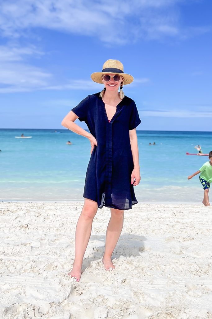Black beach bathing suit coverup