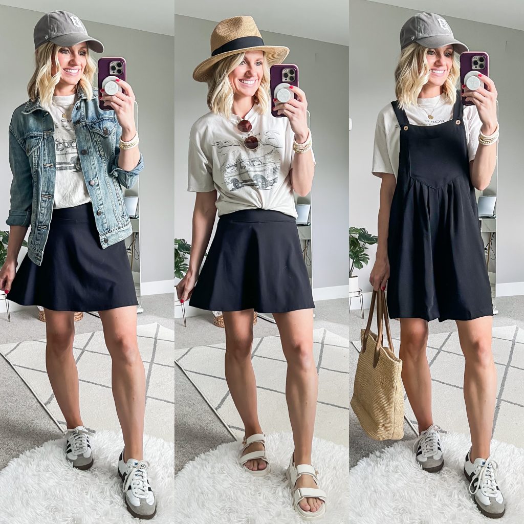 Summer Mom Capsule Wardrobe with graphic tee styled three days