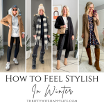 4 winter outfits showing how to feel stylish in winter.