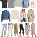 Mom-friendly Spring Capsule Wardrobe collage