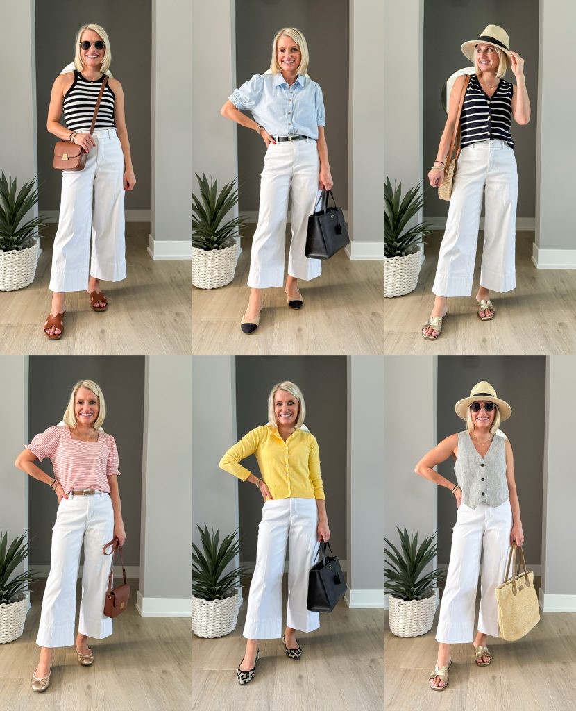 how to wear petite friendly cropped wide leg pants