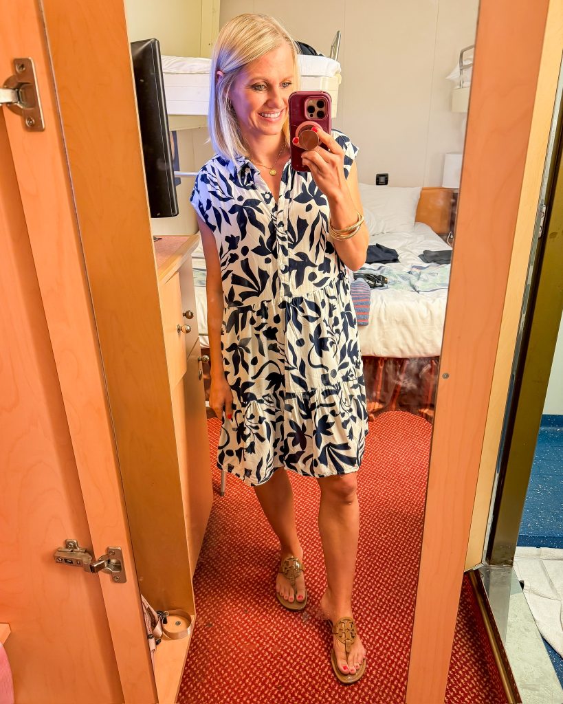 Caribbean cruise outfit ideas floral dress