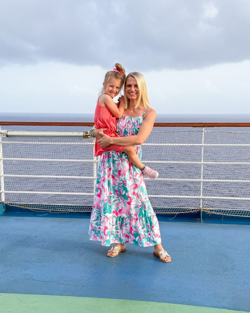 Caribbean cruise outfit ideas floral maxi dress