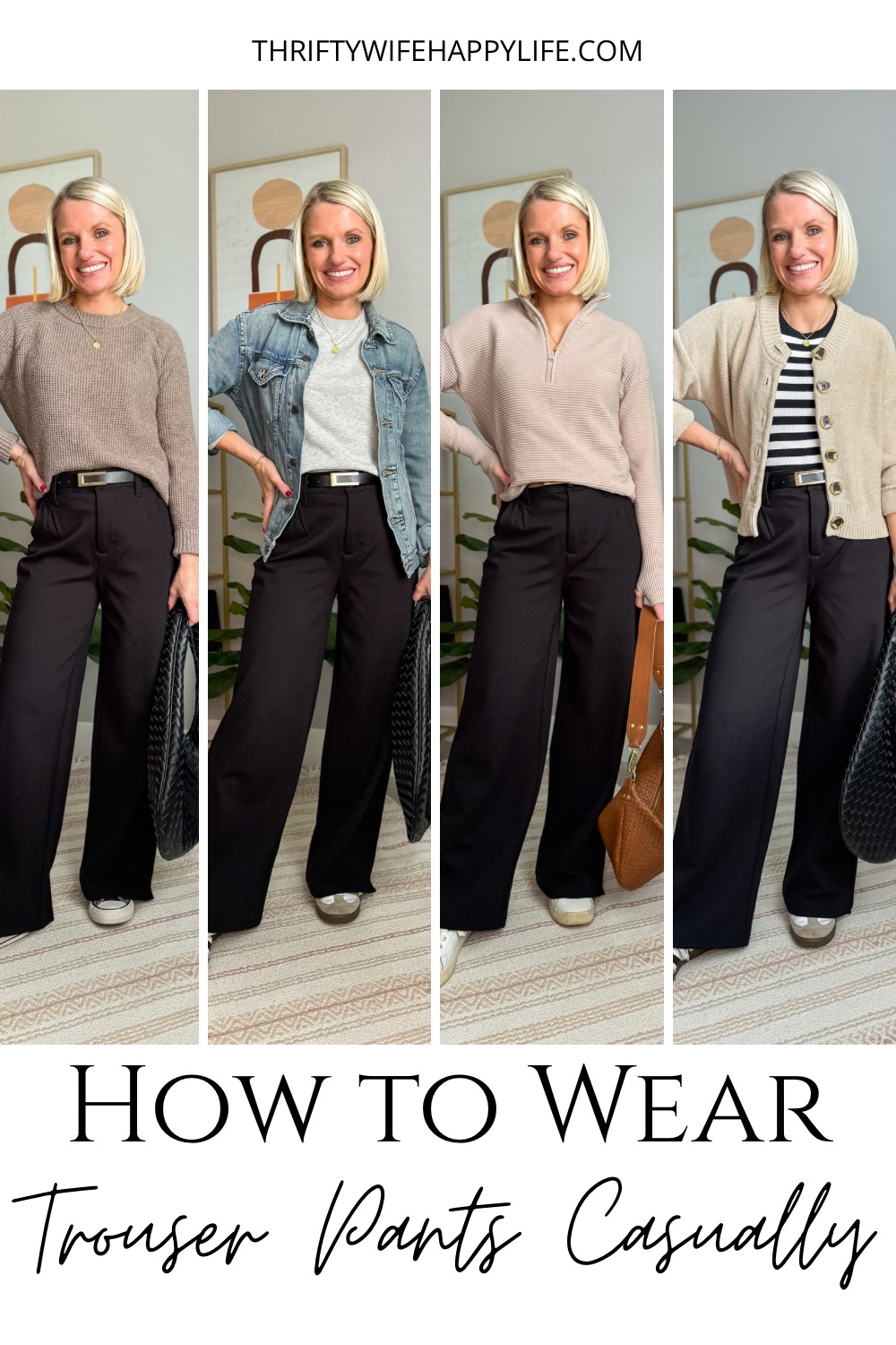 How to Wear Black Trousers Casually