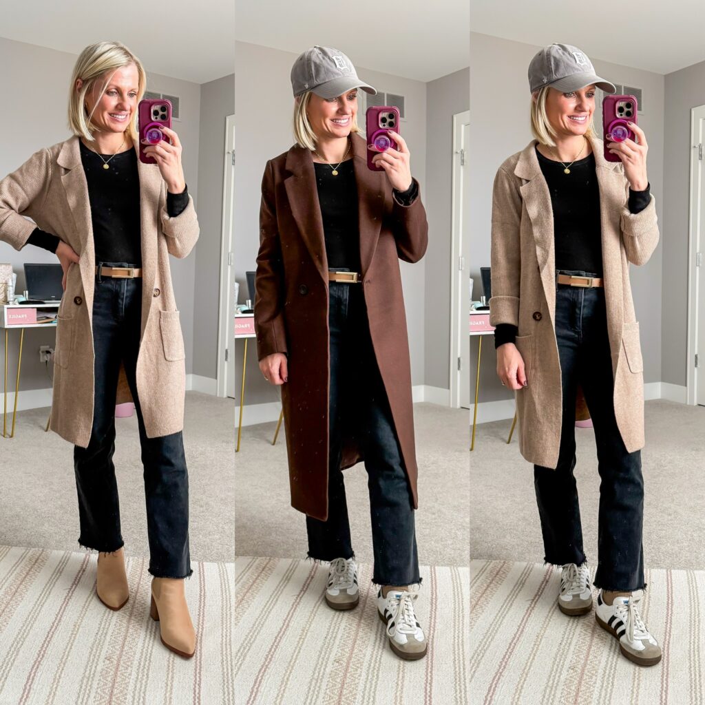 Mom Winter Capsule Wardrobe outfits 2025 with wool coats