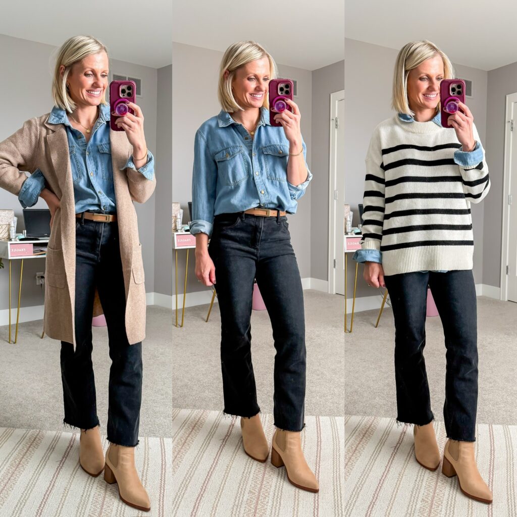 Mom Winter Wardrobe 2025 outfit ideas with black jeans