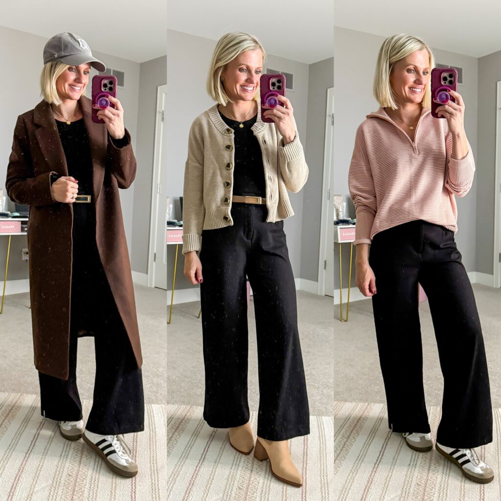 Mom Winter Capsule Wardrobe three cute mom outfits for winter